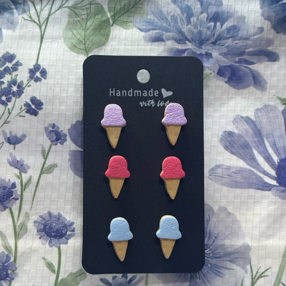 Ice cream stud earrings